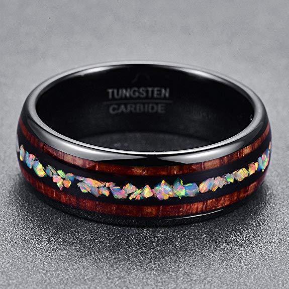 BowLift | Hawaiian Wood Tungsten Ring