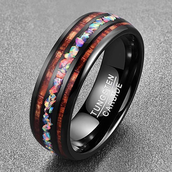 BowLift | Hawaiian Wood Tungsten Ring