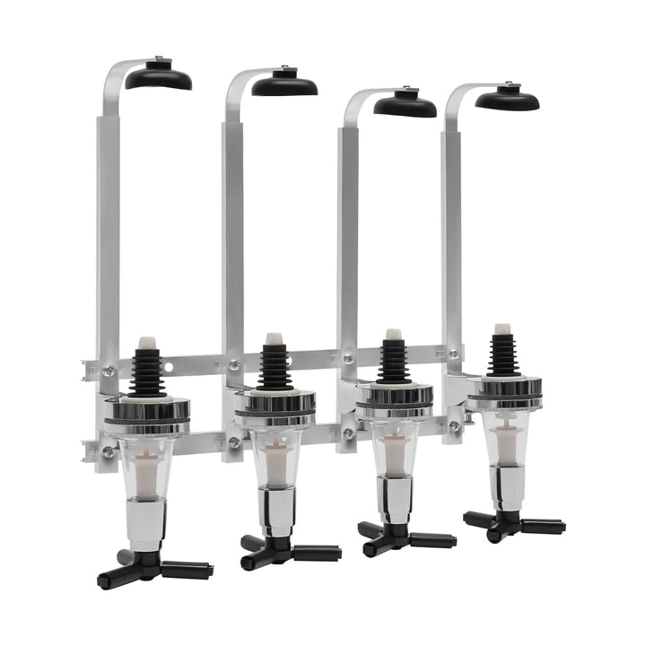 4 Head Silver Wine Rack Wall Mounted Bottle Bracket Bar Accessories | Bowlift