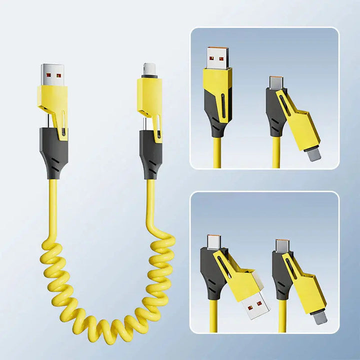 BowLift | 4-in-1 retractable charging cable for ultra-fast charging