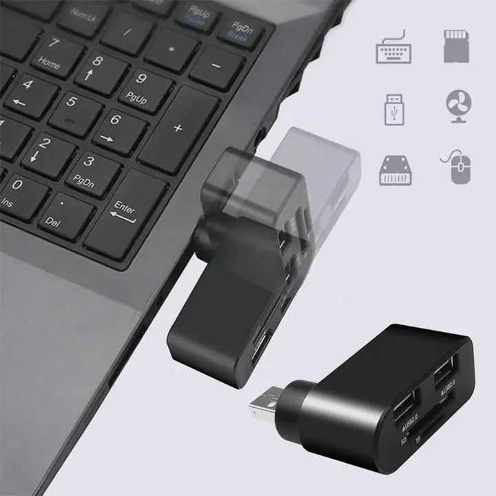 BowLift | 4-in-1 Redatable USB hub – More ports, less clutter