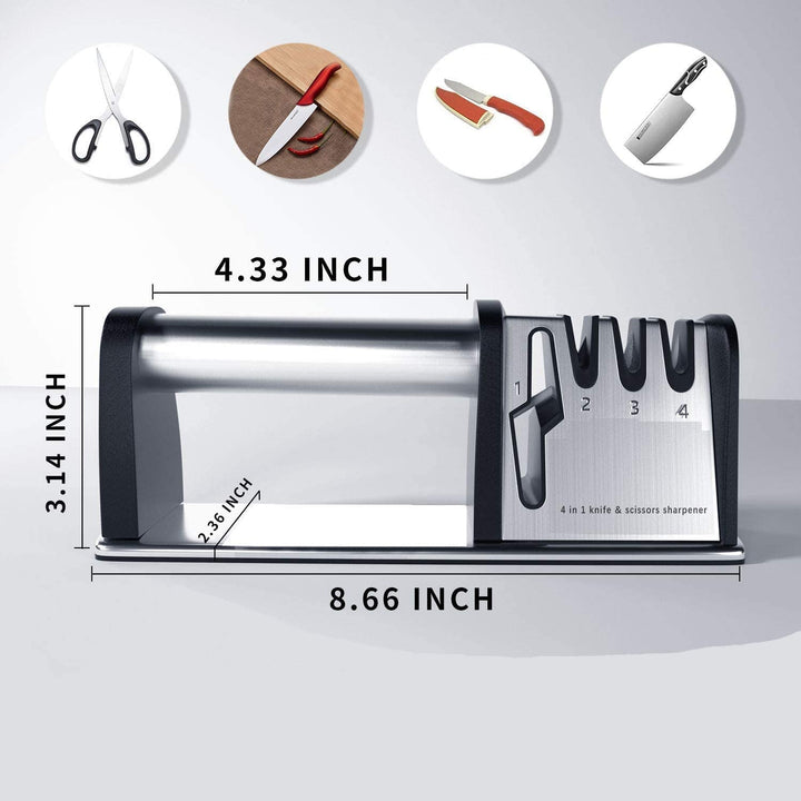BowLift | 4-in-1 kitchen knife and scissors sharpening tool