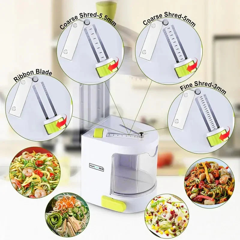 4-IN-1 Rotating Blade Veggie Spiralizer Noodle Maker with Suction Cup | Bowlift