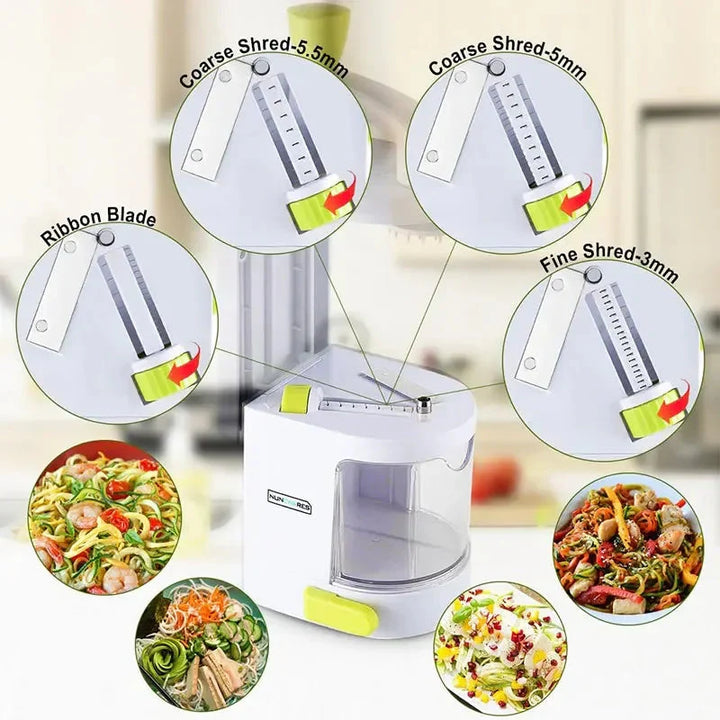 4-IN-1 Rotating Blade Veggie Spiralizer Noodle Maker with Suction Cup | Bowlift