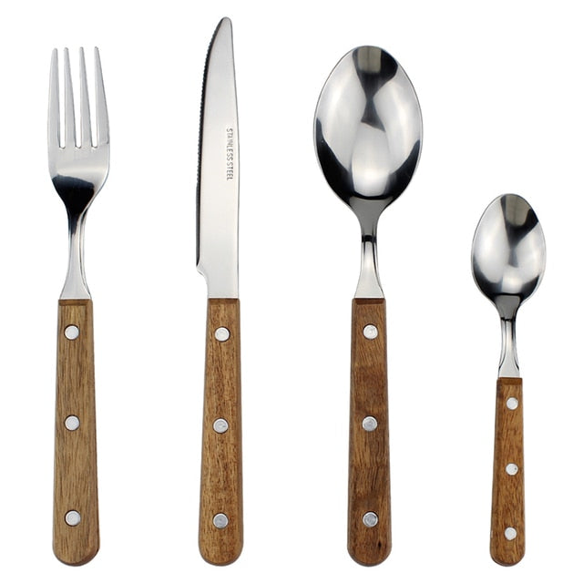 4 in 1 Set Delicate Dinnerware For Home Stainless Steel Cutlery Set | Bowlift