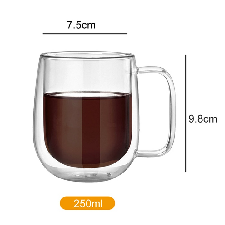 Handmade DouBowlifte Thermal Insulated Glass Mug | Bowlift