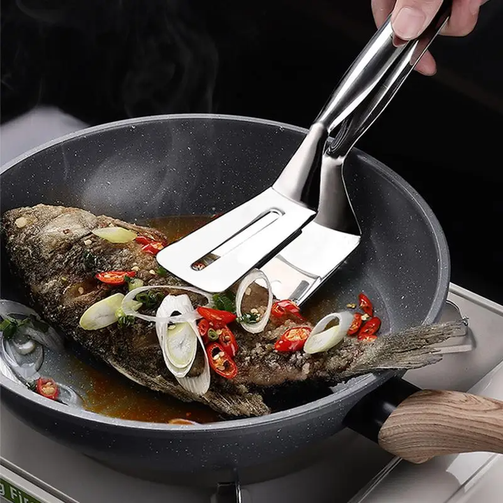 BowLift | FlipGrip – Versatile stainless steel spatula