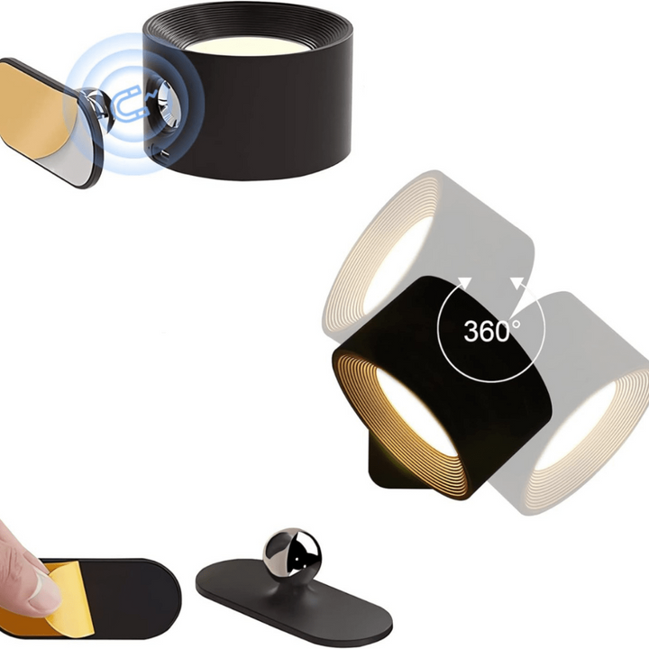 BowLift | FlexiLamp – Cordless rechargeable 360° wall lamp