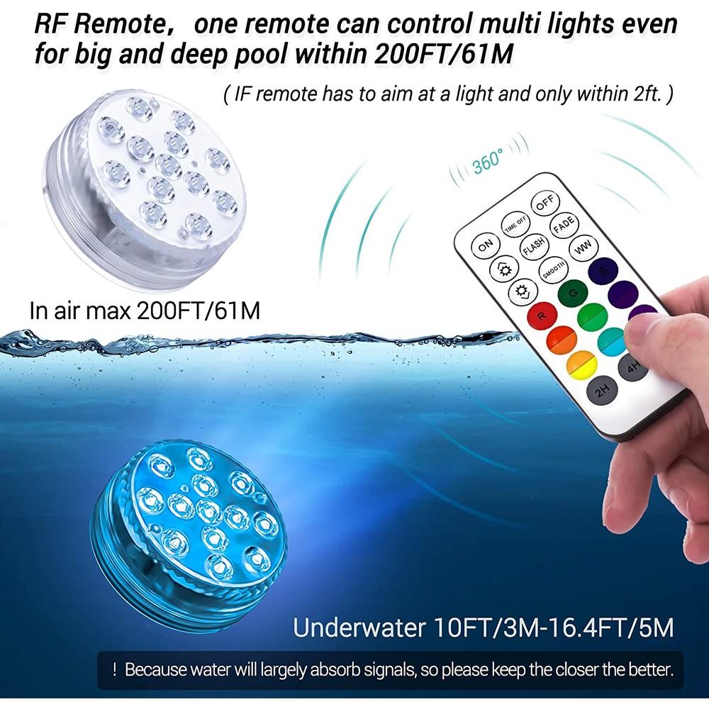 BowLift | 4-Pack: Decorative waterproof battery-operated LED lights - 16 changing colors