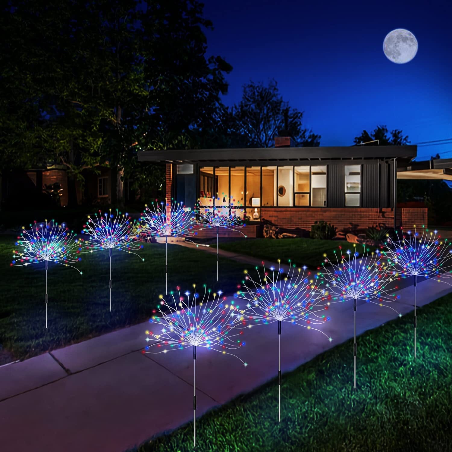BowLift | 4-Pack: Solar Lights Outdoor, Warm White Garden Lights