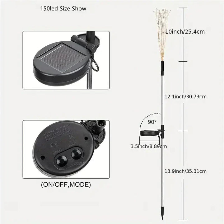 BowLift | 4-Pack: Solar Lights Outdoor, Warm White Garden Lights