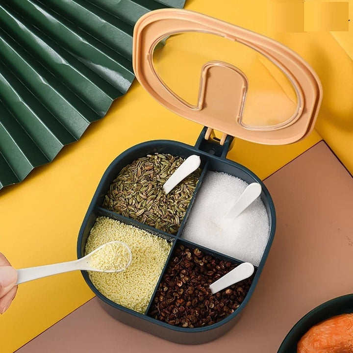 4 Partition Spices Storage Box Bowlift