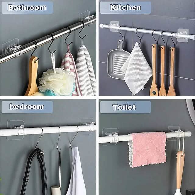 BowLift | 4-part: No drill curtain rod hook holder