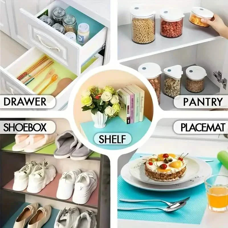 BowLift | 4-piece set: High-quality refrigerator mats - Customizable cabinet liners