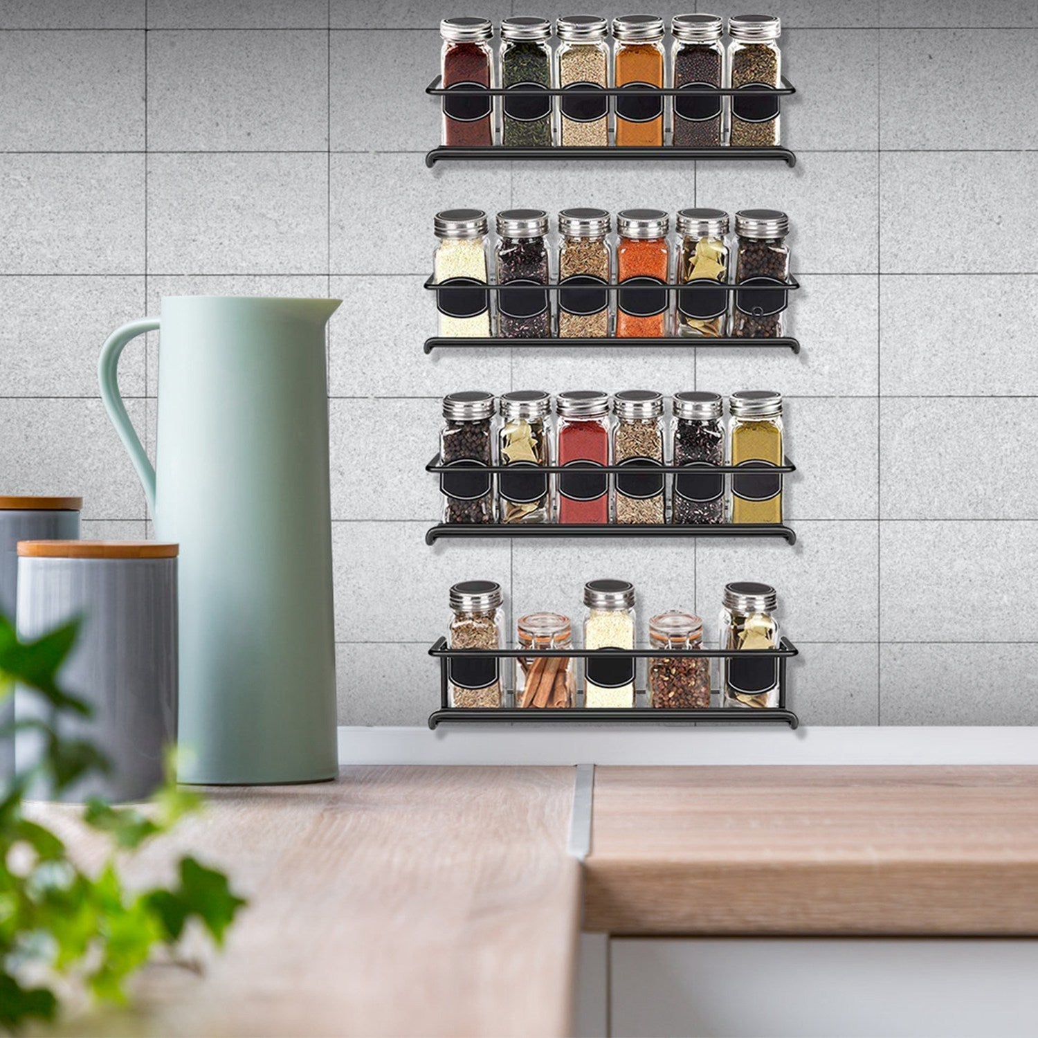 BowLift | 4-piece: Wall-mounted spice racks