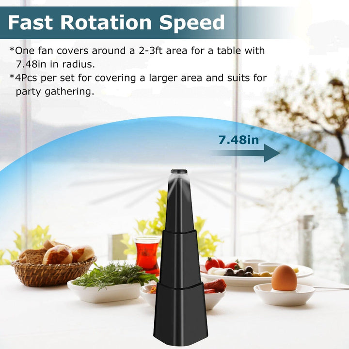 BowLift | 4-Piece: Fly Repellent Fan Table Battery Operated Insect Repellent