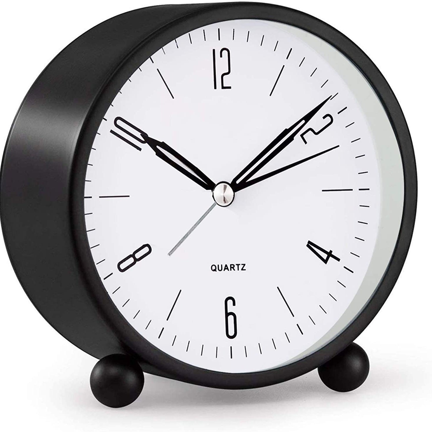 BowLift | 4" Super Silent Non Ticking Analog Clock with Night Light