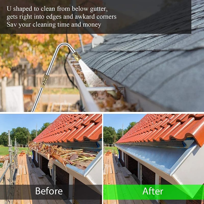 BowLift | 4000 PSI Telescoping Pressure Washer Wand Kit for Easy Gutter, Roof, and Wall Cleaning