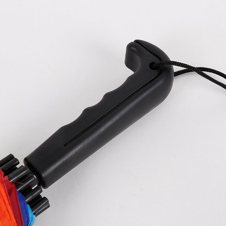 Women's Wind Resistant Automatic Umbrella with Ergonomic Handle Bowlift