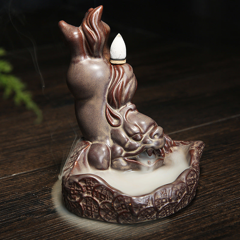 Artistic Dragon Figurine Incense Holder