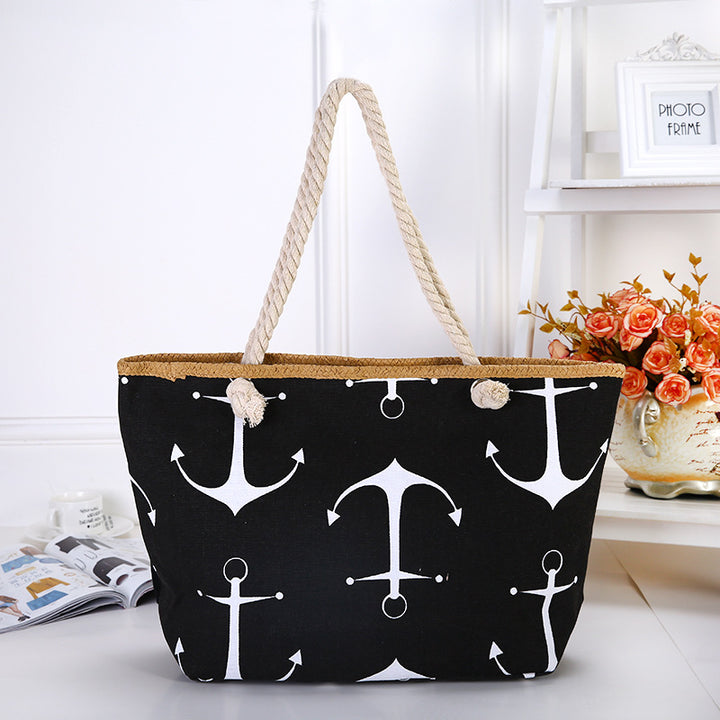 Large sailcloth bag with maritime anchor design Bowlift
