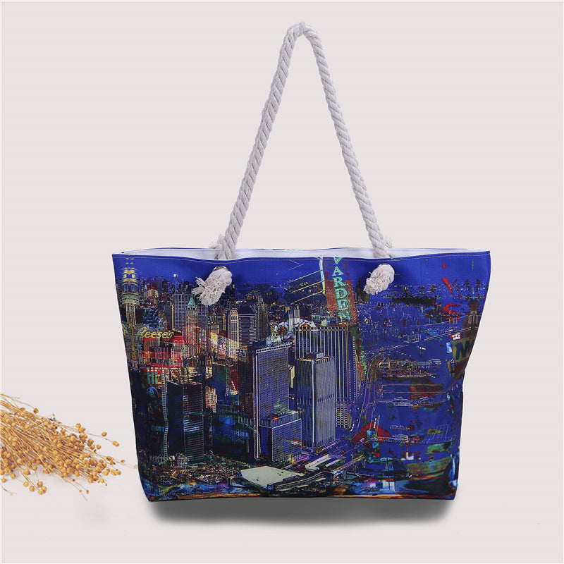 Large beach bag with London motif Bowlift
