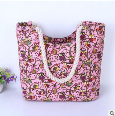 Shopping bag with stylish owl pattern Bowlift