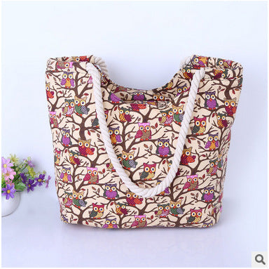 Beach bag with owl pattern Bowlift
