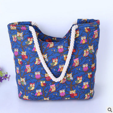 Beach bag with owl pattern Bowlift