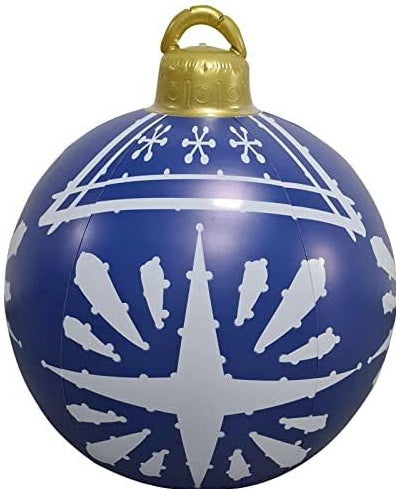 BowLift | Inflatable Christmas Ball Outdoor Decoration 60cm – Weather Resistant PVC Christmas Decoration