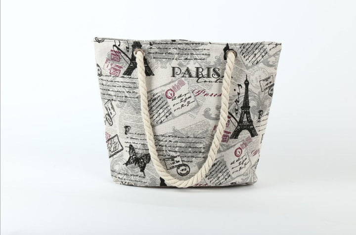 Beach bag in maritime design with sturdy rope handles Bowlift