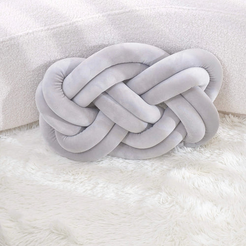 BowLift | Decorative Cushion | Knotted Geometric Design | Washable Polyester | 40×30 cm