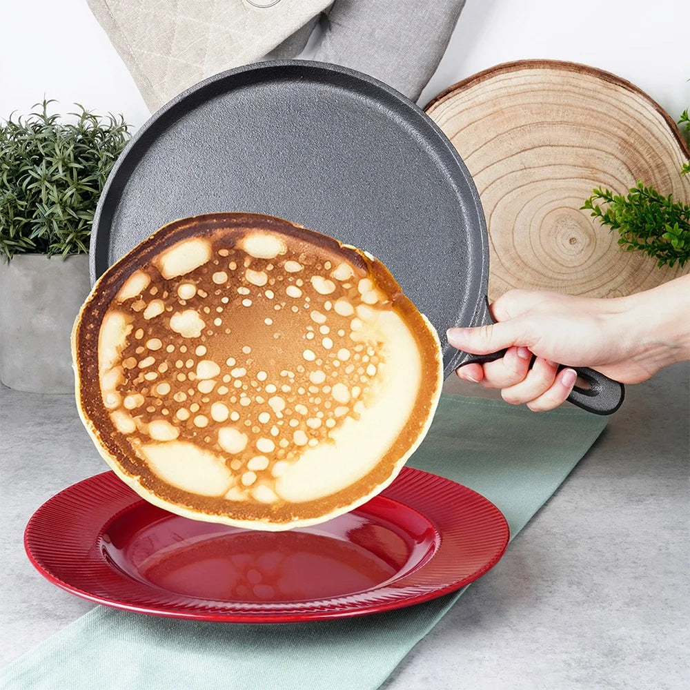Cast iron pan 26 cm for even frying results | Bowlift