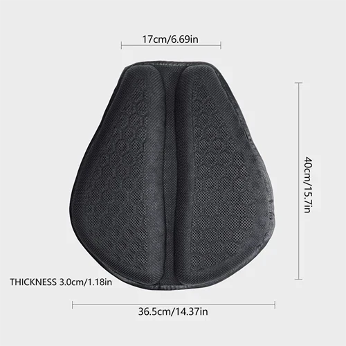 BowLift | Motorcycle Gel Seat Pad | Shock Absorbing, Breathable & Anti-Slip Design for Long Distance Rides