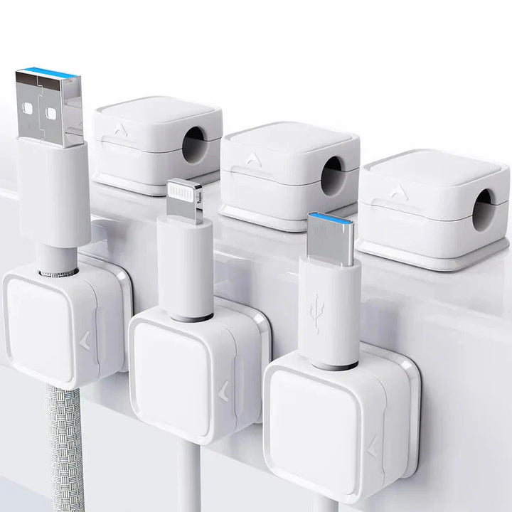 BowLift | Magnetic Cable Organizer | Desktop Cord Management Hub | Adhesive & Residue-Free