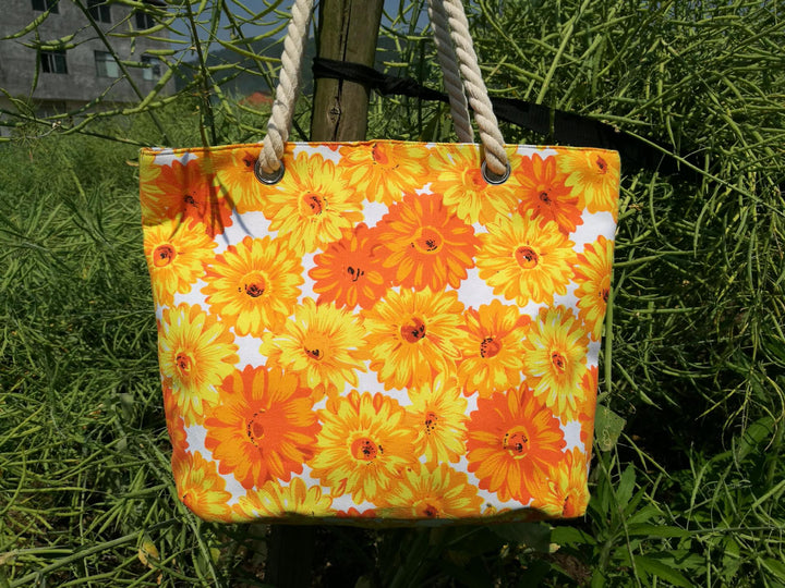 Flower Pattern Beach Bag Bowlift