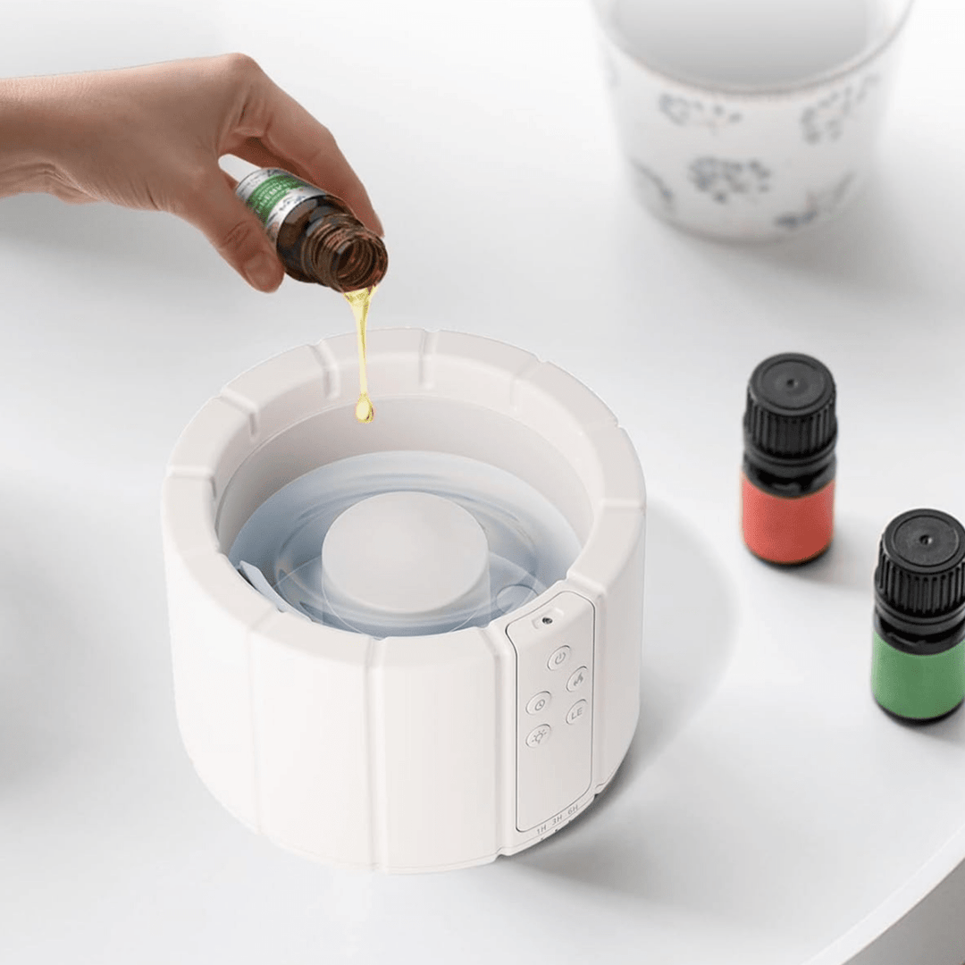 BowLift | Lumafyre Aroma Diffuser | Ultrasonic Flame Humidifier | Fragrance Oil Function | Relaxing Lighting & Modern Design
