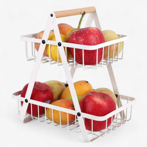 Storage basket with carrying handle & bead decoration | Bowlift