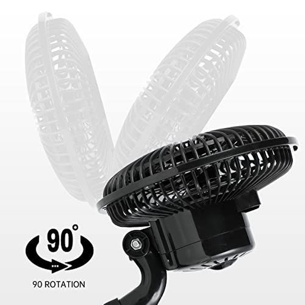 Grow Tent Poles Clip Fan Monkey Fan 6inch black | Bowlift