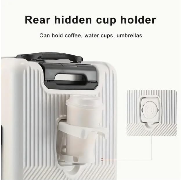 BowLift | Hard Shell Cabin Luggage with Cup Holder, USB Port & TSA Lock