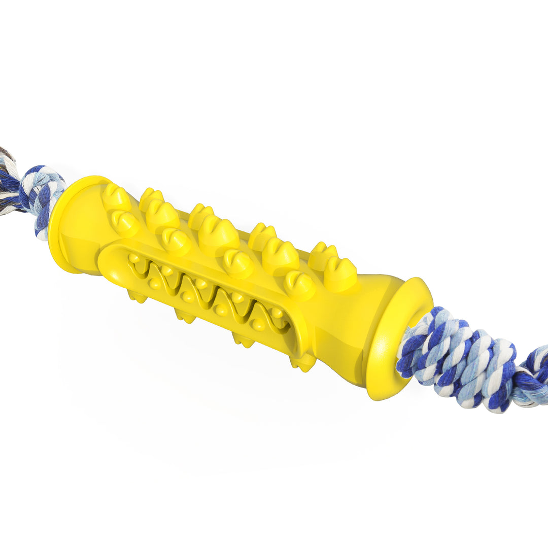 Serrated Chew Stick with Rope Toy for Dogs