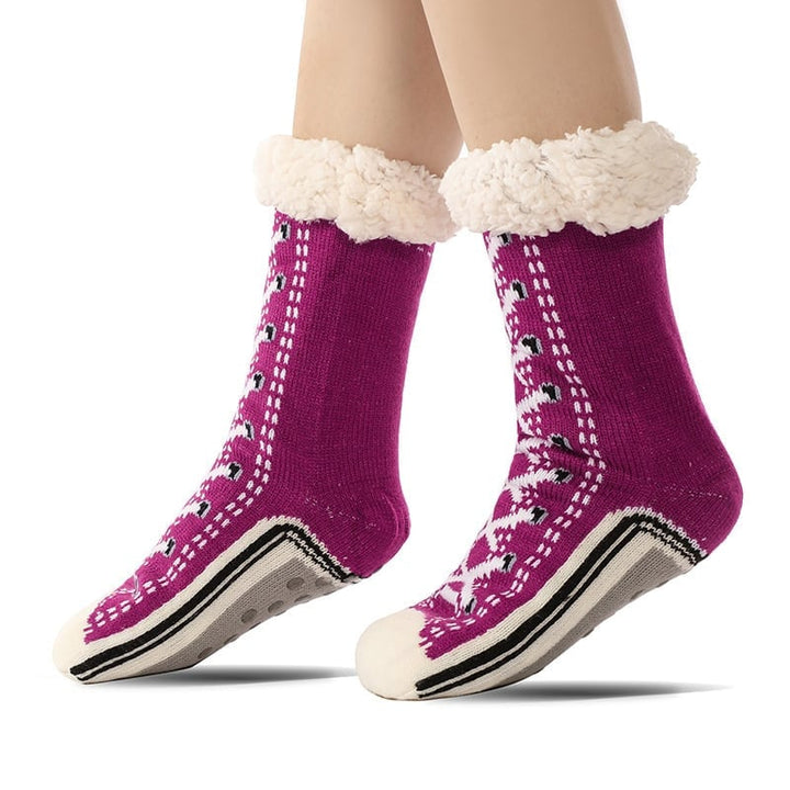 BowLift | Ultra-thick Cashmere Slippers Socks S