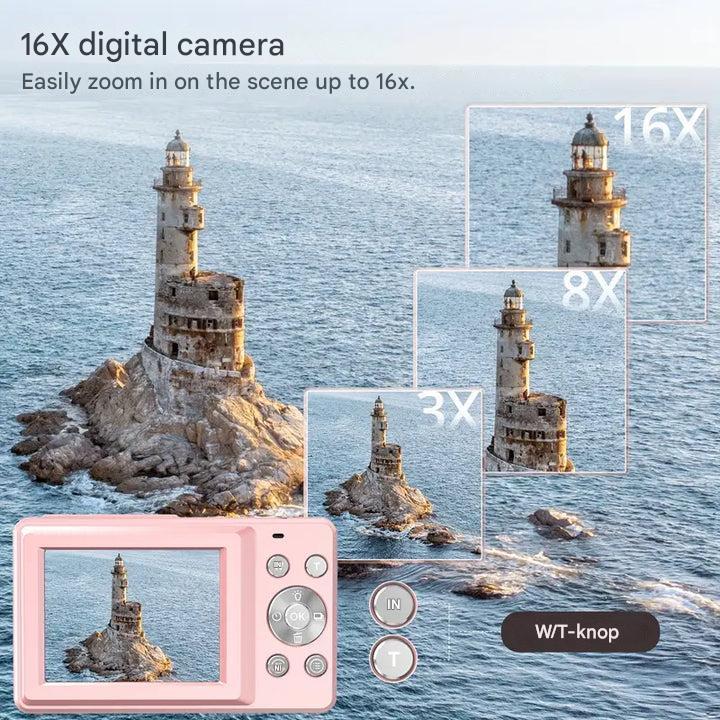 BowLift | Vintage Digital Camera – Snapora | Retro Style Compact Camera with 1080p HD