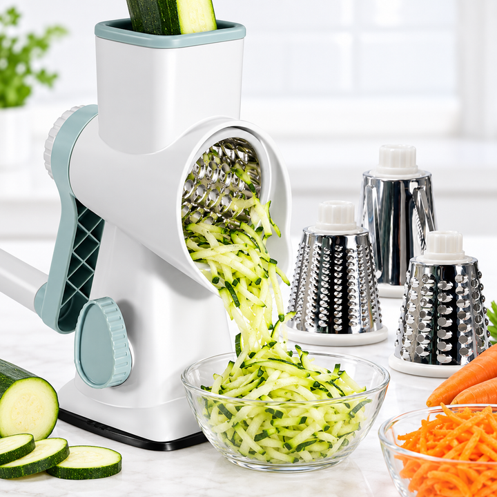 Rotary Drum Vegetable Grater & Slicer Bowlift