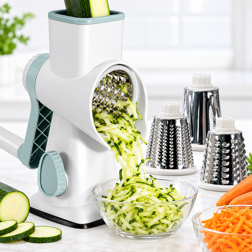 Rotary Drum Vegetable Grater & Slicer Bowlift