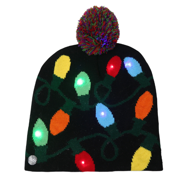 BowLift | Christmas Decoration Knitted LED Light Cap Christmas Tree Snowman Adult Child Hat
