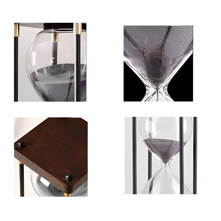 Free 60-minute hourglass – Creative Decorative Retro Design in Bowliftack | Metal Frame with Scratch-Resistant Base | Bowlift