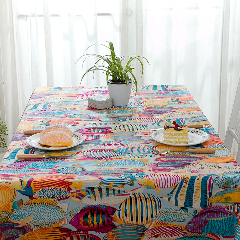 Colorful Marine Life Table Cover