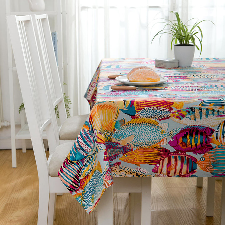 Colorful Marine Life Table Cover