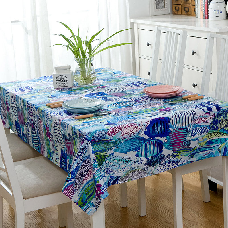 Colorful Marine Life Table Cover